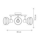Klausen KL163003 Intim 43x17,5cm, 3xE14 spot lámpa