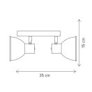 Klausen KL163005 Fresh 35x15cm, 3xE14 spot lámpa