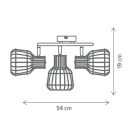 Klausen KL163009 Grimy 54x19cm, 3xE27 spot lámpa