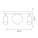 Klausen KL163014 Spoty 36x16cm, 1xE14, 2xGU10 spot lámpa