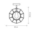 Klausen KL6335 Atom 29x35,5cm, 1xE27 mennyezeti lámpa