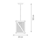 Klausen KL6344 Lazarus 23x23x123cm, 1xE27 függesztett lámpa