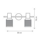 Klausen LY-1030 Flask 30x19x16cm, 2xE14 spot lámpa