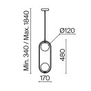 Maytoni MOD013PL-02BS1 Ring függeszték