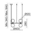 Maytoni MOD013PL-04BS1 Ring függeszték