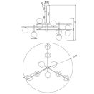 Maytoni MOD048PL-09G Nostalgia függeszték