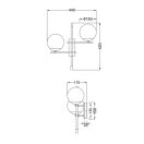 Maytoni MOD050WL-02G Nostalgia falikar