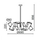 Maytoni MOD095PL-10BS Giro függeszték