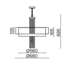 Maytoni MOD151PL-05G Impressive függeszték