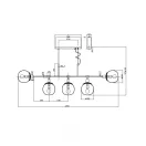 Maytoni MOD221-PL-05-N Erich függeszték