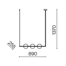 Maytoni MOD221PL-03BS Erich függeszték
