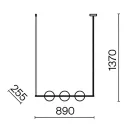 Maytoni MOD221PL-03N Erich függeszték