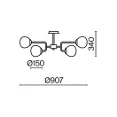 Maytoni MOD221PL-10G Erich függeszték