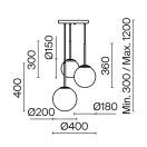 Maytoni MOD321PL-03B Basic form függeszték