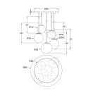 Maytoni MOD321PL-05G Basic form függeszték