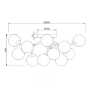 Maytoni MOD545PL-12G Dallas mennyezeti lámpa