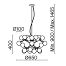 Maytoni MOD545PL-24BS Dallas függeszték