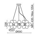 Maytoni MOD545PL-25BS Dallas függeszték