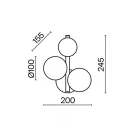 Maytoni MOD545WL-03B Dallas fali lámpa