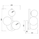 Maytoni MOD545WL-03B Dallas fali lámpa