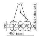 Maytoni MOD547PL-25B Dallas függeszték