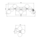 Maytoni MOD547WL-09G Dallas fali lámpa
