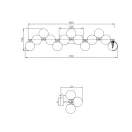 Maytoni MOD547WL-13G Dallas fali lámpa