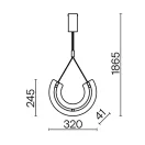 Maytoni P091PL-L18G3K Maya függeszték
