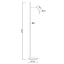 Maytoni Z010FL-L8B3K Estudo álló lámpa