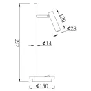 Maytoni Z010TL-L8B3K Estudo íróasztali lámpa
