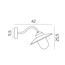 Norlys 230GA Karlstad kültéri fali lámpa