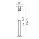 Norlys 281GA Stockholm kültéri álló lámpa