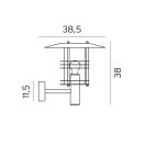 Norlys 286GA Stockholm kültéri fali lámpa
