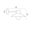Norlys 290GA Lund kültéri fali lámpa