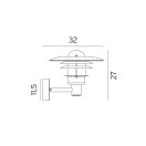 Norlys 690GA Larvik kültéri fali lámpa