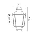 Norlys 730B Glasgow kültéri fali lámpa
