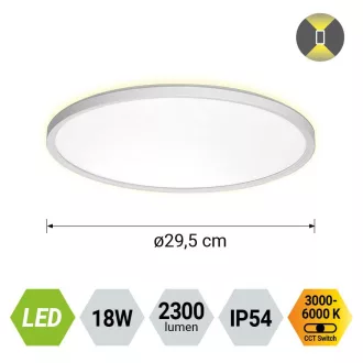   Prezent 27306 Cordia 29,5x3cm, 2300lm, 3000-6000K, IP54 mennyezeti lámpa