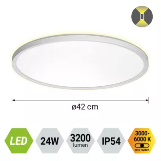   Prezent 27308 Cordia 42x3cm, 3200lm, 3000-6000K, IP54 mennyezeti lámpa