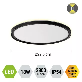   Prezent 27312 Cordia 29,5x3cm, 2300lm, 3000-6000K, IP54 mennyezeti lámpa