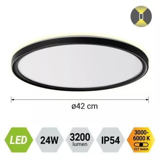   Prezent 27314 Cordia 42x3cm, 3200lm, 3000-6000K, IP54 mennyezeti lámpa