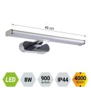 Prezent 70221 Fontea 40cm, 900lm, 4000K, IP44, 78cm, 1700lm, 4000K, IP44, fürdőszobai fali lámpa