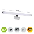 Prezent 70225 Solana 60cm, 1480lm, 4000K, IP44, tükörre vagy falra szerelhető fürdőszobai fali lámpa