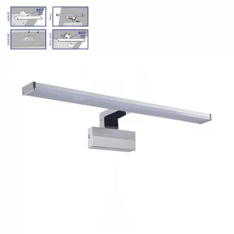   Prezent 70227 Tremolo 60cm, 1050lm, 3000/4000K, falra/tükörre/szekrényre szerelhető fürdőszobai fali lámpa