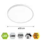 Prezent 70321 Trimo 30x2,5cm, 2500lm, 3000-6000K, 3 lépcsőben dimmelhető mennyezeti lámpa