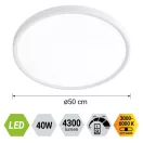 Prezent 70323 Trimo 50x2,5cm, 4300lm, 3000-6000K, 3 lépcsőben dimmelhető mennyezeti lámpa