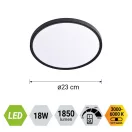 Prezent 70325 Trimo 23x2,5cm, 1850lm, 3000-6000K, 3 lépcsőben dimmelhető mennyezeti lámpa