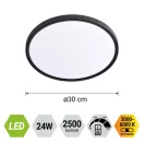 Prezent 70326 Trimo 30x2,5cm, 2500lm, 3000-6000K, 3 lépcsőben dimmelhető mennyezeti lámpa