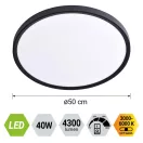 Prezent 70328 Trimo 50x2,5cm, 4300lm, 3000-6000K, 3 lépcsőben dimmelhető mennyezeti lámpa