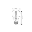 Rábalux Okos 6W 2700K 700Lumen Normál izzó forma E27 filament LED fényforrás