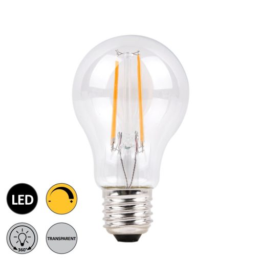 Rábalux fényerőszabályozható 7,2W 2700K 806Lumen Normál izzó forma E27 filament LED fényforrás
